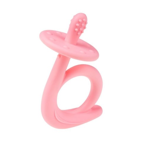 Gryzak silikon ślimak pink AKUKU