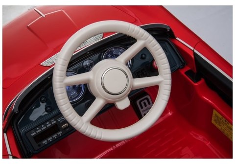 Auto na Akumulator BMW Retro Dla Dzieci Pilot LED MP3 Czerwone Lakierowane