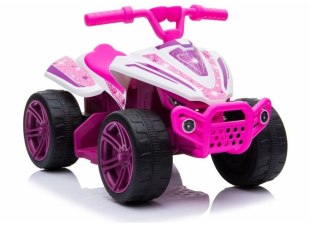 Quad na akumulator TR1805 Biało-różowy