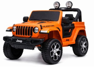 Auto na Akumulator Jeep Rubicon Światła LED MP3 Pilot 4x4 Pomarańczowy