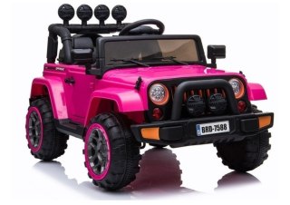 Auto Na Akumulator Jeep BRD-7588 Światła LED MP3 Pilot Różowy 4x4