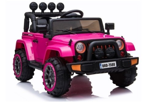 Auto Na Akumulator Jeep BRD-7588 Światła LED MP3 Pilot Różowy 4x4