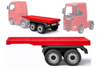 Naczepa do pojazdu na akumulator HL358 Mercedes Scania Actros czerwona