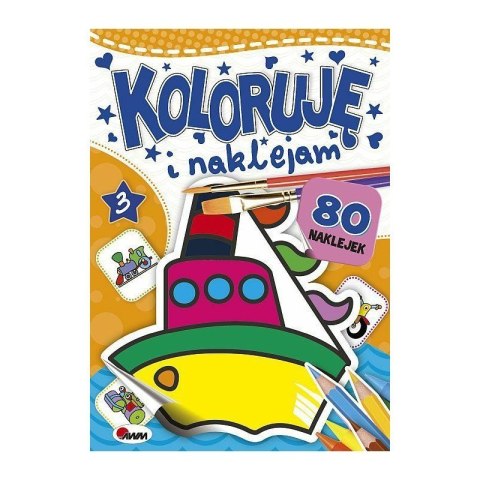 Koloruję i naklejam 3 AWM WYDAWNICTWO
