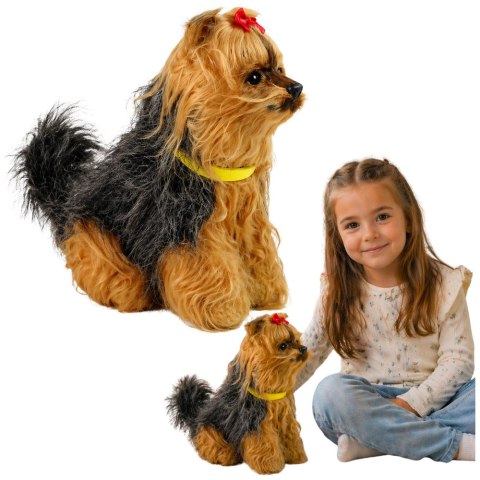 Interaktywny Pies Piesek Yorkshire terrier York Pluszowy Szczeka Rusza Ogonem