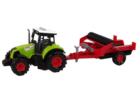 Traktor Z Kultywatorem Dla Dzieci Światła Dźwięki Zielony