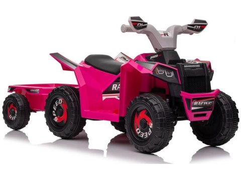 Quad Na Akumulator XMX630T Różowy Z Przyczepą