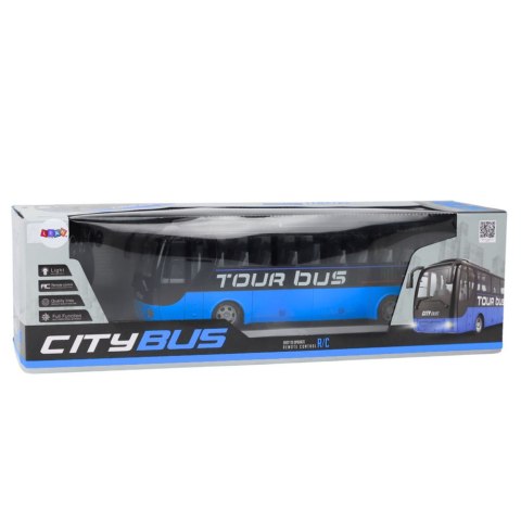 Autobus Zdalnie Sterowany Bus RC Pilot Światła Niebieski 39cm