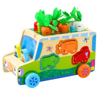 Auto Edukacyjne Drewniane Sorter Kształty Układanka Labirynt