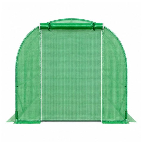 Tunel Ogrodowy Foliowy Szklarnia Na Warzywa Z Oknami Zielony UV 2x3 M 6M²