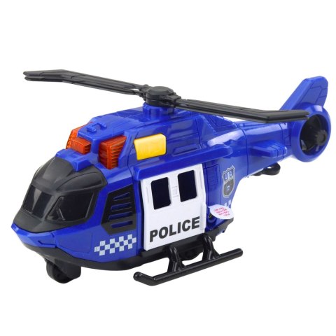 Helikopter Policyjny Z Dźwigiem Światła Dźwięki Niebieski