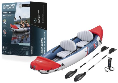 Kajak Dmuchany Dwuosobowy 321 x 88 cm Bestway 65077