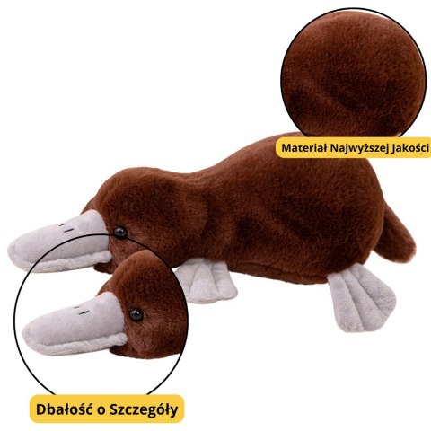 Maskotka Pluszowa Przytulanka Dziobak Brązowy 32cm