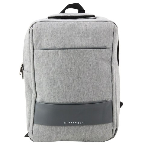 Plecak Miejski Biznesowy USB Przegroda Środkowa Szary 14L 40cm