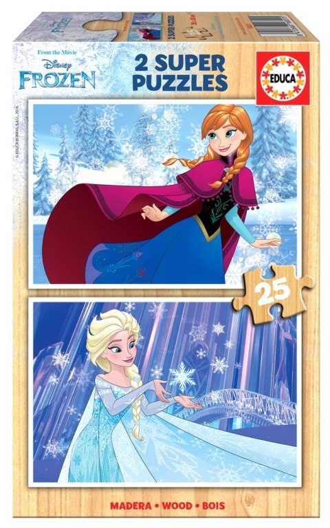 PUZZLE 2X25 DREWNO KRAINA LODU