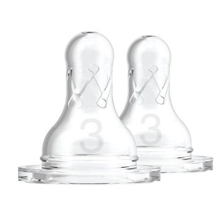 Smoczki 3 standard silicon 2 szt 6m+ DR BROWNS