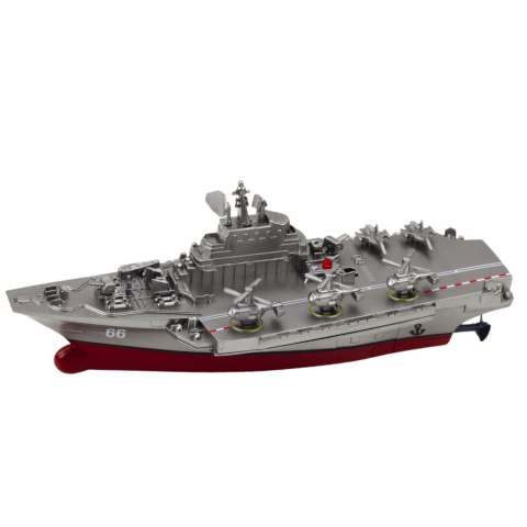 Statek Militarny Łódź Zdalnie Sterowana RC Srebrna
