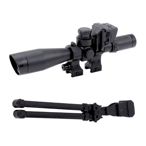 Karabin Snajperski Zabawkowy AK-528 Celownik Statyw Światła Dźwięki