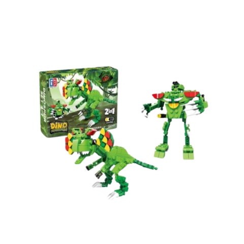 Klocki Konstrukcyjne Dinozaur Robot 2w1 50-70 el. Mix