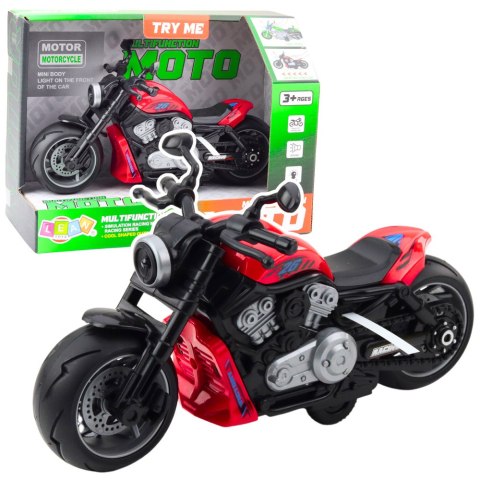 Motocykl Zabawkowy Na Baterie Napęd Światła Dźwięki Czerwony