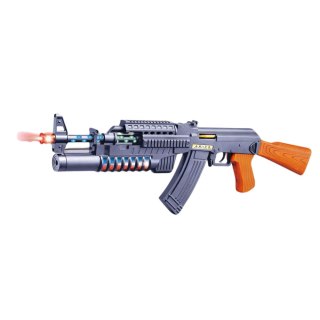 Zabawkowy Karabin AK-47 Symulacja Strzału Światła LED Dźwięki