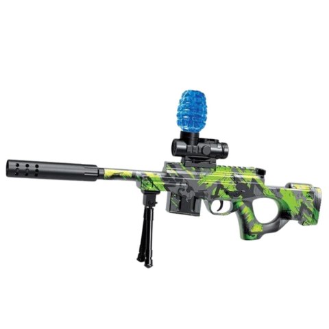 Karabin AWM Na Kulki Wodne Hydrożelowe Zielony Okulary 61cm