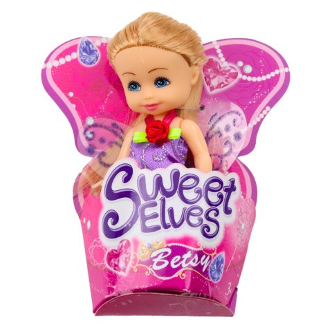 Mini Laleczka Wróżka Elf Niebieska Fioletowa Różowa Mix 11,5cm