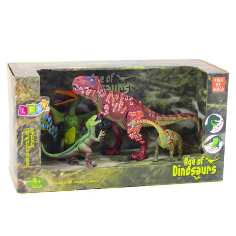 Zestaw Figurek Dinozaury Ruchome Nogi Paszcze 4szt