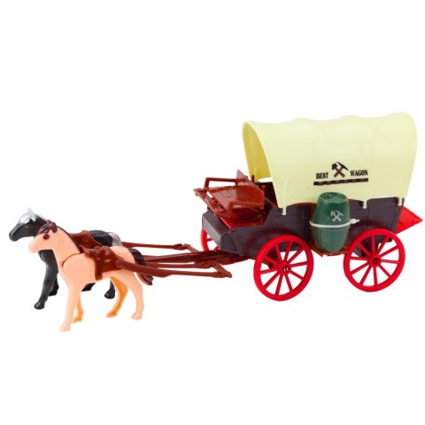 Zestaw Kowbojski Figurki Wóz Westernowy Konie Kowboj Palmy