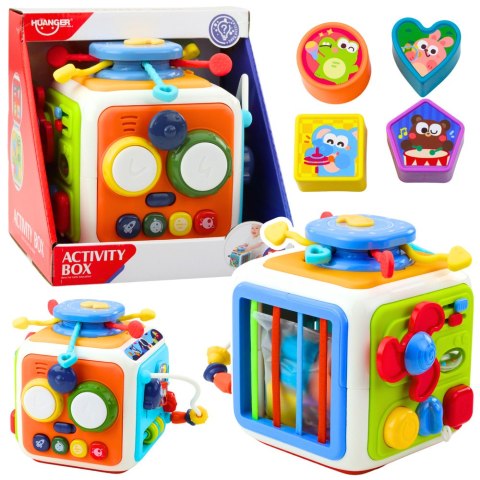Kostka Interaktywna Sorter Edukacyjna Sensoryczna Dźwięki Kolorowa