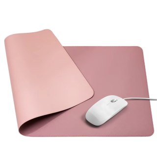 Podkładka pod Klawiaturę Mysz Na biurko Dwustronna Ekoskóra Róż 80x40 cm