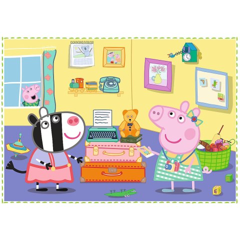 Puzzle - 4w1 (12,15, 20, 24) - Wspomnienia z wakacji - Świnka Peppa - Trefl 34359