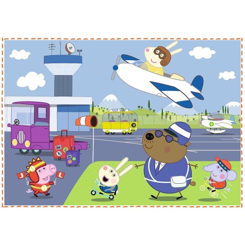 Puzzle - 4w1 (12,15, 20, 24) - Wspomnienia z wakacji - Świnka Peppa - Trefl 34359