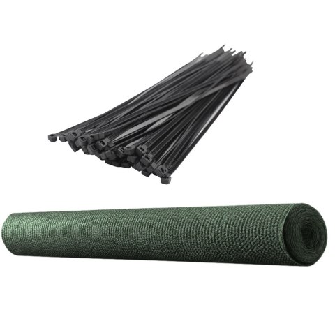 Siatka Cieniująca Na Ogrodzenie Płot Maskująca Zielona 1.5M 10M 140g/m²