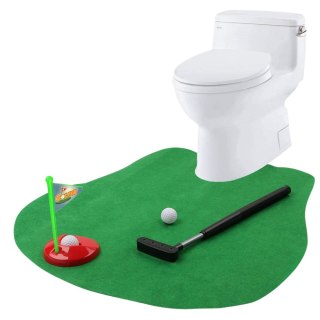 Zestaw Gra Zręcznościowa Golf Toaletowy Mata Kij Piłki Zawieszka Na Drzwi