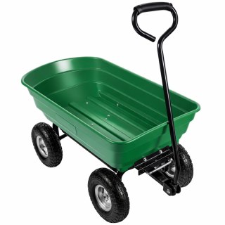Wózek Ogrodowy Transportowy Wyjmowana Odchylana Taca Zielony 120 kg