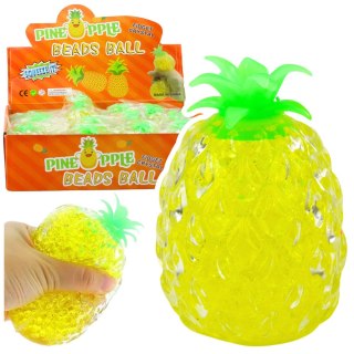 Gniotek Ananas Owoc Antystresowy Z Kulkami Hydrożelowymi Żółty