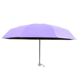 Parasolka Kieszonkowa Składana z Ochroną UV UPF 50+ Etui Fioletowa 90 cm