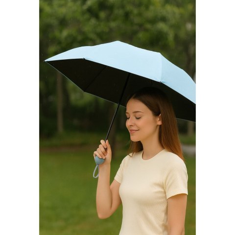 Parasolka Kieszonkowa Składana z Ochroną UV UPF 50+ Etui Niebieska 90 cm