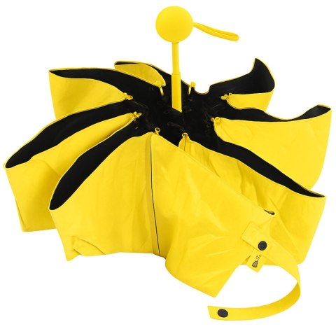 Parasolka Kieszonkowa Składana z Ochroną UV UPF 50+ Etui Żółta 90 cm