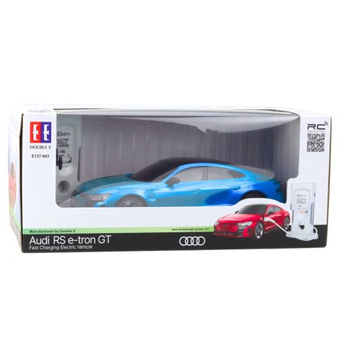 Samochód Audi RS E-tron GT Zdalnie Sterowany RC Niebieski 1:14