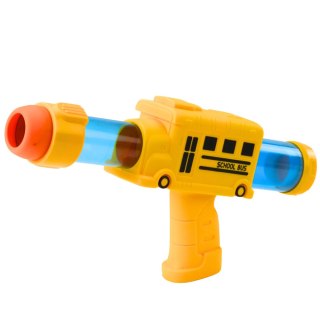 Pistolet Broń Na Miękkie Kulki Piankowe Autobus Szkolny Żółty 6 szt.