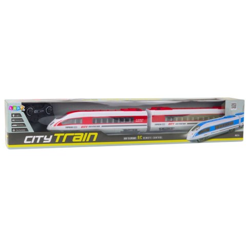 Pociąg Osobowy Zdalnie Sterowany RC Światła Czerwony 65 cm