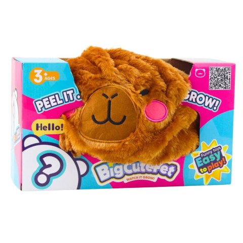 Piłka Do Skakania Rosnąca Pluszowa Kapibara Brązowa Pompka 50 cm