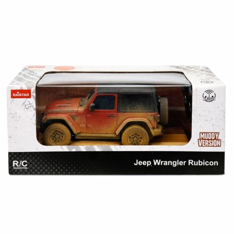 Auto JEEP Wrangler Rubicon-Muddy Zdalnie Sterowane RC Czerwone Rastar 1:24