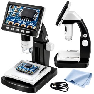 Mikroskop Cyfrowy Edukacyjny Ekran 4,3 Cala LCD USB LED Powiększenie 1000x