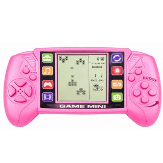 Elektroniczna Gra Konsola Do Gry Tetris Przenośna LCD Różowa