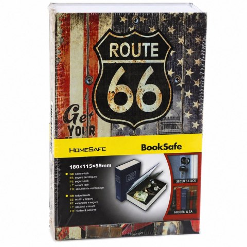 Książka Sejf Na Klucz Mała Kasetka Skrytka Na Pieniądze Route 66