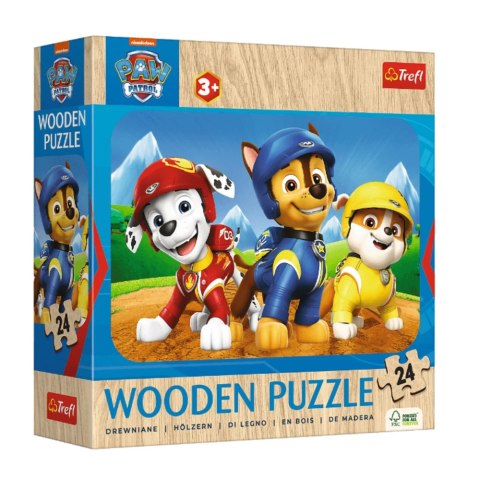 Puzzle - 24 Drewniane - Urocza Psia Ekipa - Psi Patrol - Trefl 20265