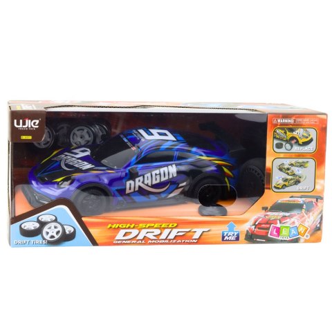 Auto Sportowe Zdalnie Sterowane RC Podświetlana Karoseria Drift Niebieski